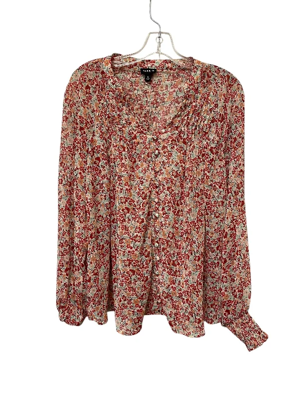 Top Long Sleeve By Torrid In Floral Print, Size: L