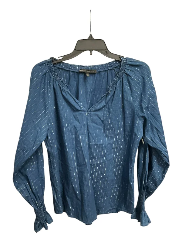 Top Long Sleeve By White House Black Market In Blue, Size: S