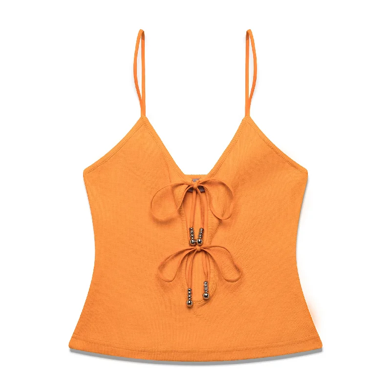 Bow Knots Tank Top - Orange