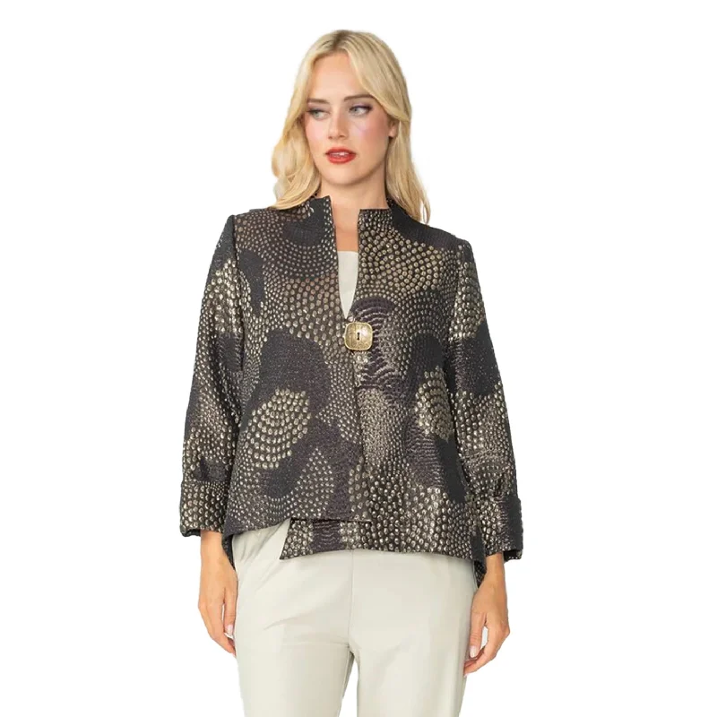 IC Collection Metallic Jacquard Asymmetric Jacket - 6706J