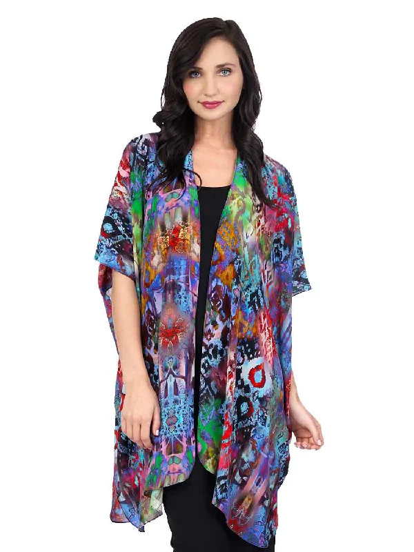 Tianello "Majestic" Print Washable Silk "Zen Robe"