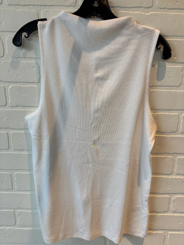 Top Sleeveless By A New Day In Cream, Size: L