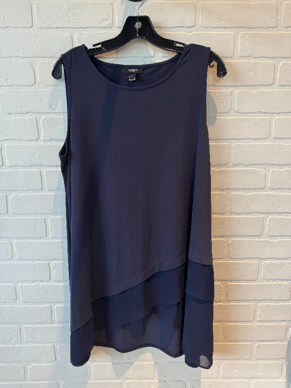 Top Sleeveless By Alfani In Navy, Size: 1x