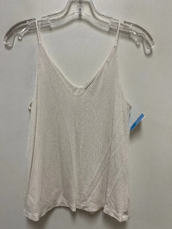 Top Sleeveless By H&m In Cream, Size: Xs