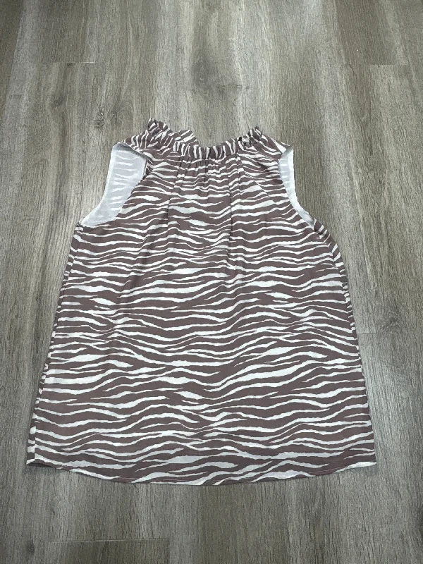 Top Sleeveless By Loft In Animal Print, Size: S