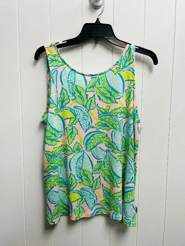 Top Sleeveless Designer By Lilly Pulitzer In Green, Size: M